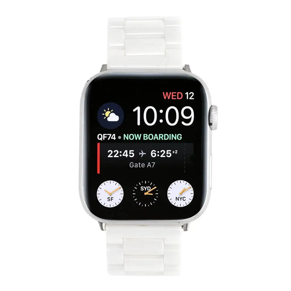 3 бусины керамический ремешок для часов iWatch Apple Watch Series 5 4 3 2 1 38 мм 40 мм 42 мм 44 мм для женщин и мужчин ремешок на запястье