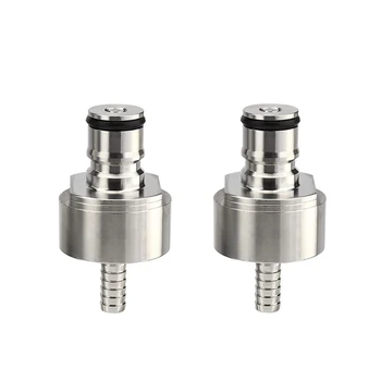 

2Pcs/Lot 304 Stainless Steel Carbonation Cap 5/16 Inch Barb, Ball Lock Type, Fit Soft Drink PET Bottles, Homebrew Kegging