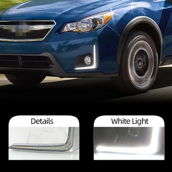 

CSCSNL 2Pcs For Subaru XV 2016 2017 Dimming Style Relay Waterproof Chromed Cover Car DRL 12V LED Daytime Running Light Daylight