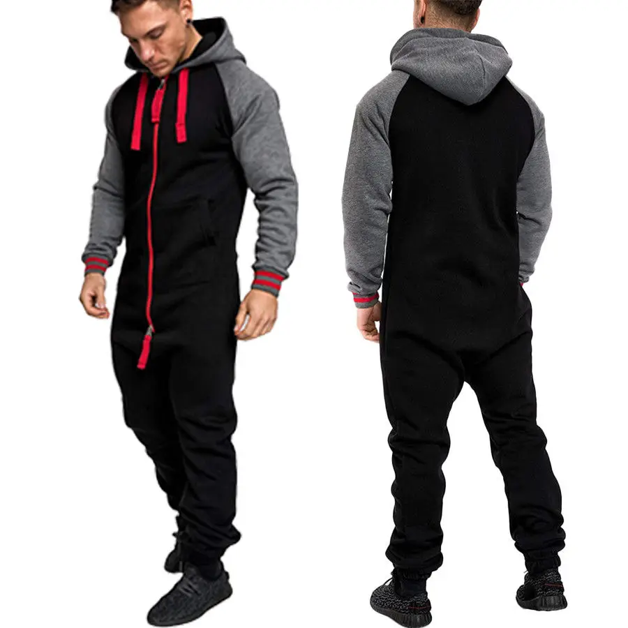 Women Men Hooded Tracksuit Zipper Ones Jumpsuit Lady One Piece Playsuit Unisex Hoody Long Sleeve Warm Set Trousers