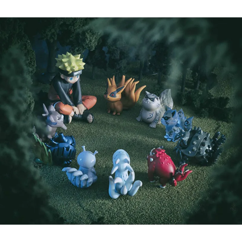 10 шт./партия фигурки Наруто ПВХ Uzumaki Naruto FigureGaara Shukaku Utakata Bijuu Kyuubi рождественские