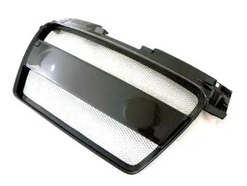

Car-styling For Audi TT MK2 (Type 8J) Carbon Fiber Front Grill Glossy Finish Bumper Grille Fibre Grills Mesh Part Accessories