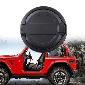 

Car Fuel Tank Cover Gas Tank Cap Fuel Filler Door Cover for Jeep Wrangler JL 2018 Auto Replacement Accessories Black