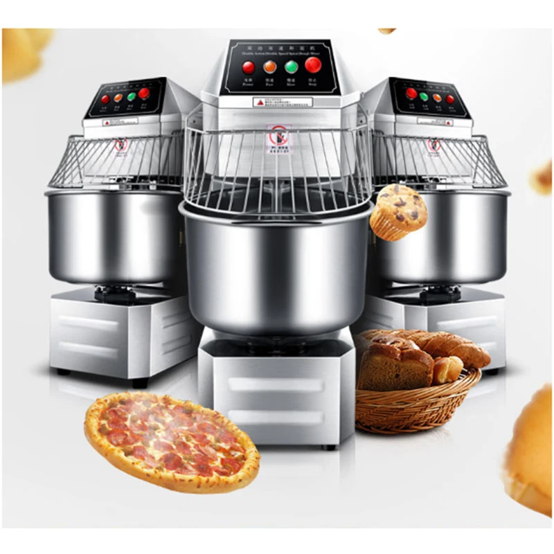 20l Automatic 2 Speed Pizza Steam Bread Chapati Spiral Dough Mixer