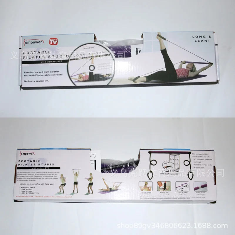 

Multi-functional Fitness Pilates Rod Yoga Wand Yoga Pull Rod with CD Instruction Book Pilates Stick