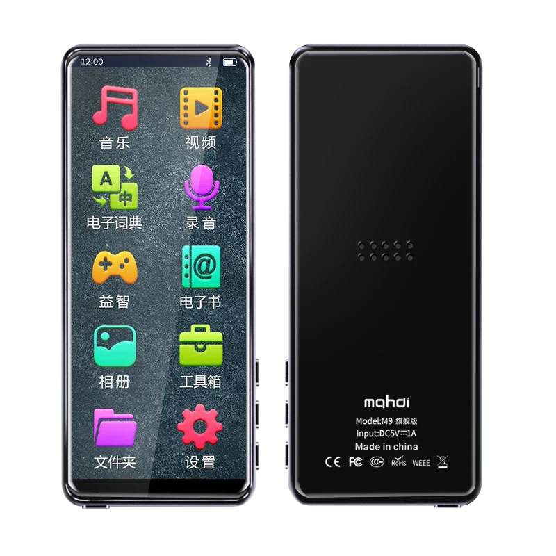 Bluetooth 5.0 MP4 Player Mahdi M9 Touch Screen 3.5 inch HD HIFI Music Video Built-in Speaker Support TF Card E-book 2021 | Электроника