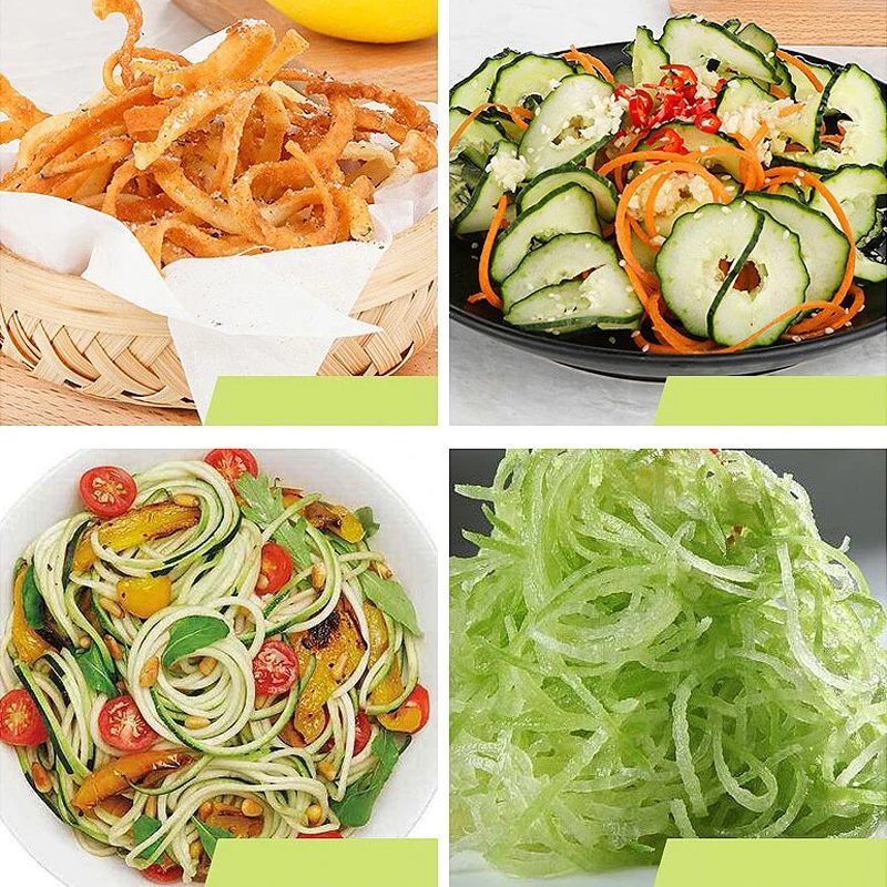 Spiralizer овощерезка с 4 вращающимися лезвиями резак Паста спагетти кабачки лапша производитель кухонные инструменты для овощей