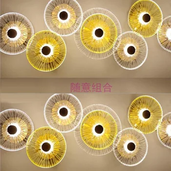 

Luxurious Wall Lamp A Living Room Background Wall Bedroom Bedside Wall Lamp Model House Designer Glass Group Combine Wall Lamp
