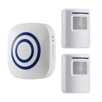 

Motion Sensor Alarm Wireless Driveway Alert Home Security System Human Body Induction Doorbell 2 Sensor And 1 Receiver
