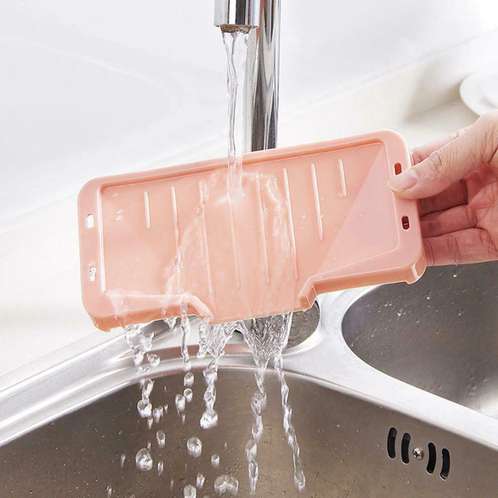 Kitchen Organizer Holder Container Bathroom Storage Accessory Kitchen Sink Brush Convenience Sponge Storage Basket Practical