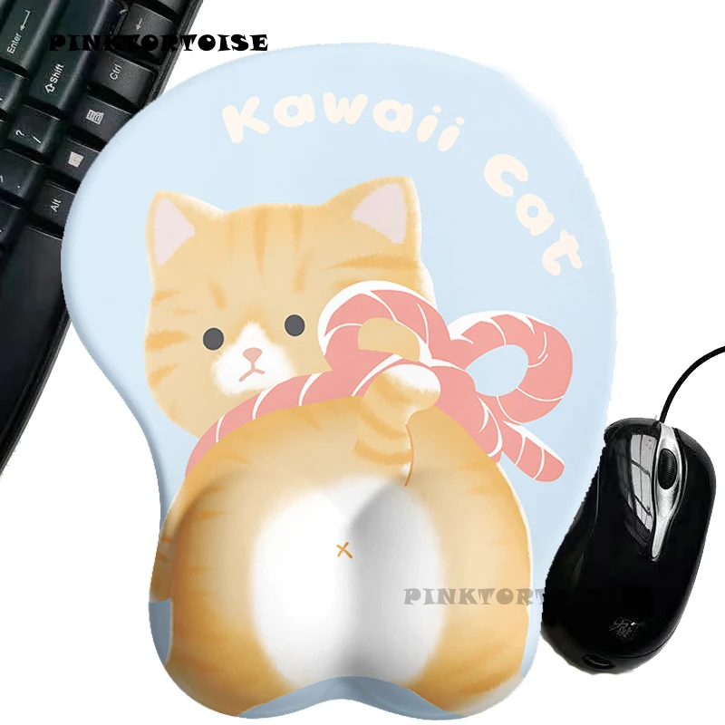 

PINKTORTOISE Anime Japanese Lovely yellow dog Mousepad Anime 3D Chest Silicone MousePad Wrist Rest Support Mice playmat mousepad