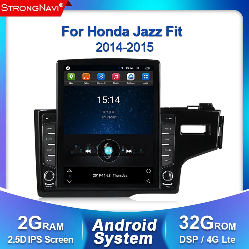 4G LTE Android 9 7 дюймов IPS для HONDA JAZZ FIT RHD 2014 2015 Мультимедиа Стерео DVD плеер навигация GPS