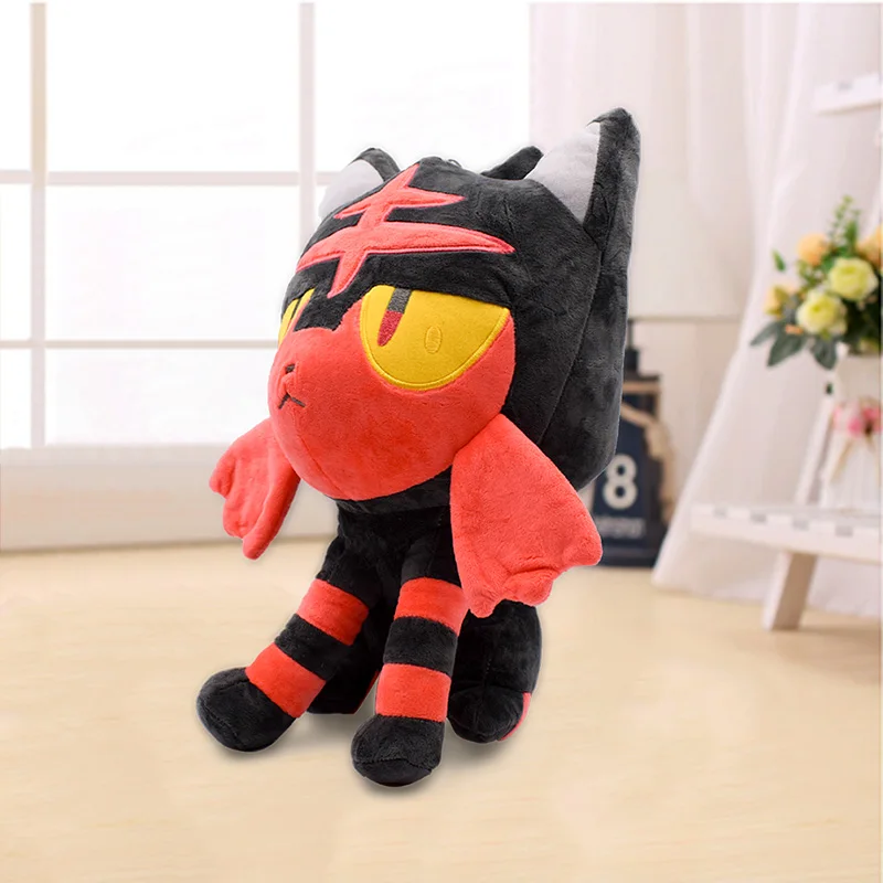 36cm Anime Litten Plush Toy Cartoon Sun Moon Starter Stuffed Animal Doll For Kids Free Shipping