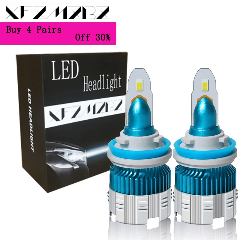XFZMZBZ H1 светодиодный налобный фонарь H7 H11 H4 9005 9006 50 Вт 6000K 6000LM DC12V IP67 автомобильного