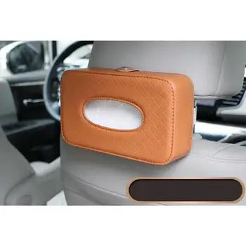 

Luxury PU Leather Car Strong Magnetic Ceiling Tissue Box Multi-Purpose Tissue Cover