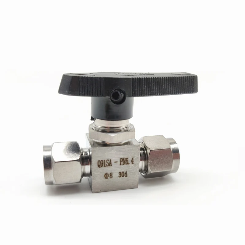 304 нержавеющая сталь 1/" 1/4" 3/" 1/2" 3/" двойной наконечник трубы фитинг высокий шарик давление клапан