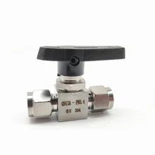 304 нержавеющая сталь 1/" 1/4" 3/" 1/2" 3/" двойной наконечник трубы фитинг высокий шарик давление клапан