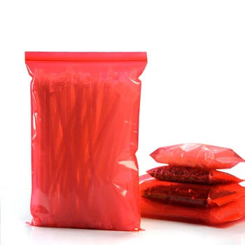 

Various Sizes Thick Red Reclosable Small Big Poly Gife Jewelry Zip lock Plastic Bag Pouch Home Organization Storage Bags 100pcs