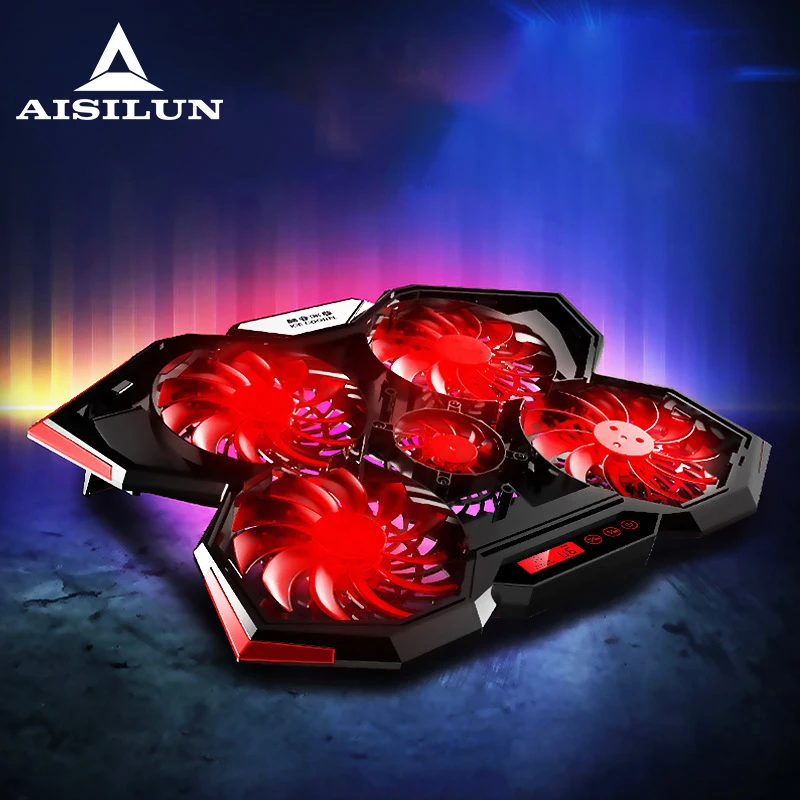 Охлаждающая подставка для ноутбука регулируемая по высоте светодиодная лампа