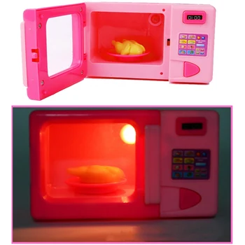 

Mini Educational For Children Role Playing Kitchen Toys Cute Microwave Oven Pretend Role Play Toy Children's Day Birthday Gift