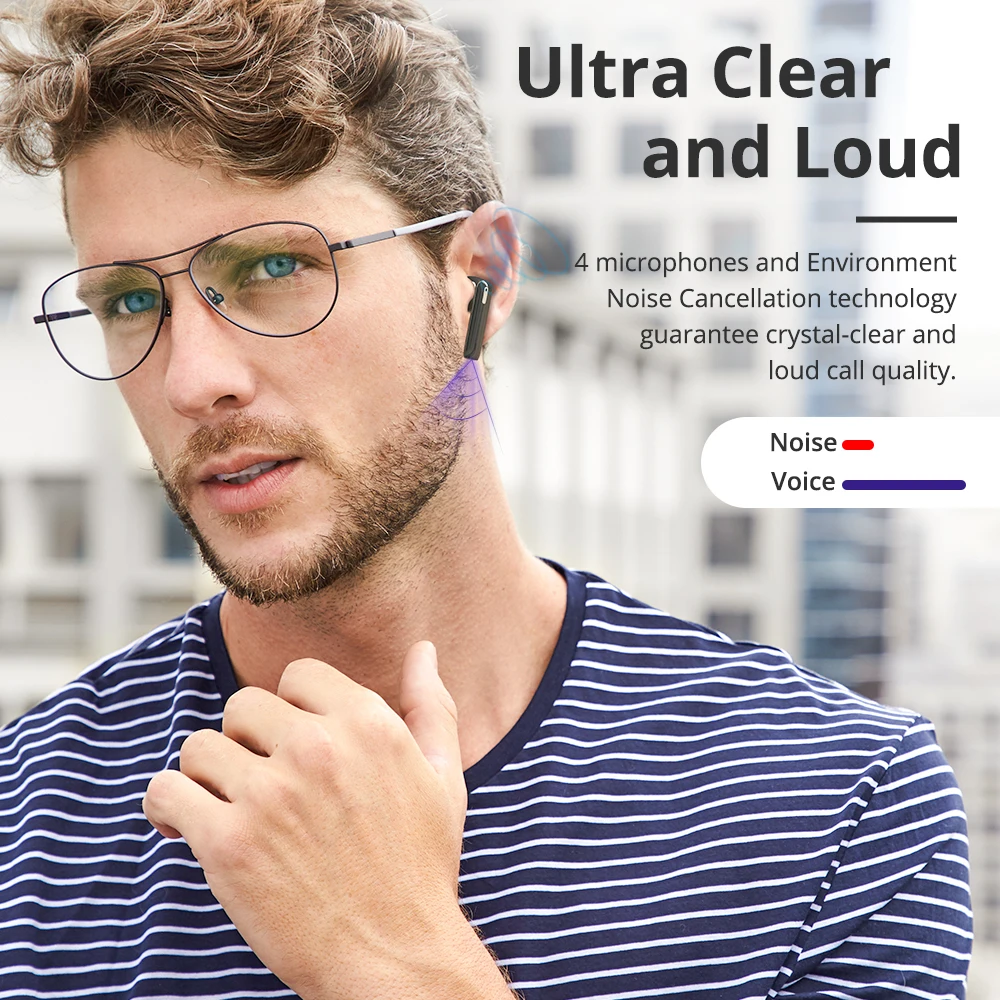 Tronsmart Onyx Ace TWS Earphone Qualcomm AptX Wireless Bluetooth 5.0 One-Tap Control Noise Cancellation with 4 Microphones