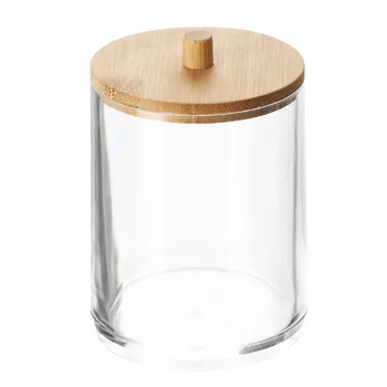 

1 Pcs Makeup Organizer Box Storage Cosmetic Cotton Pads Swab Bamboo Cover for Women Makeup Boxes Bin