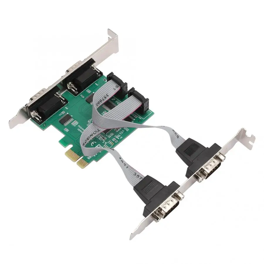 Карта расширения адаптер конвертер PCI-E RS232 4-Порты и разъёмы серийный Порты и разъёмы 2,5 ГБ/сек. полнодуплексный канал карты расширения адаптер