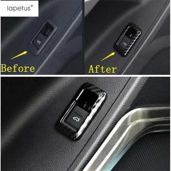 

Lapetus Accessories Fit For Audi Q3 2019 2020 Rear Tailgate Trunk Door Switch Control Button Molding Cover Trim ABS Carbon Fiber