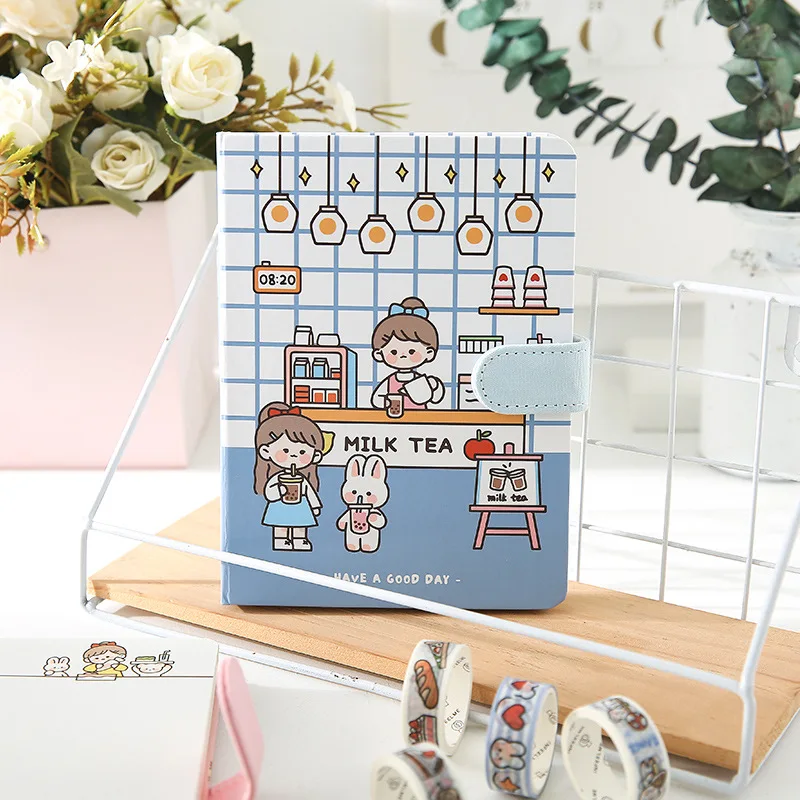 

Kawaii magnetic Buckle Diary Journal Travel Blank Grid Daily Planner pages Notebook School Kids Gift Colored Pages Notepad