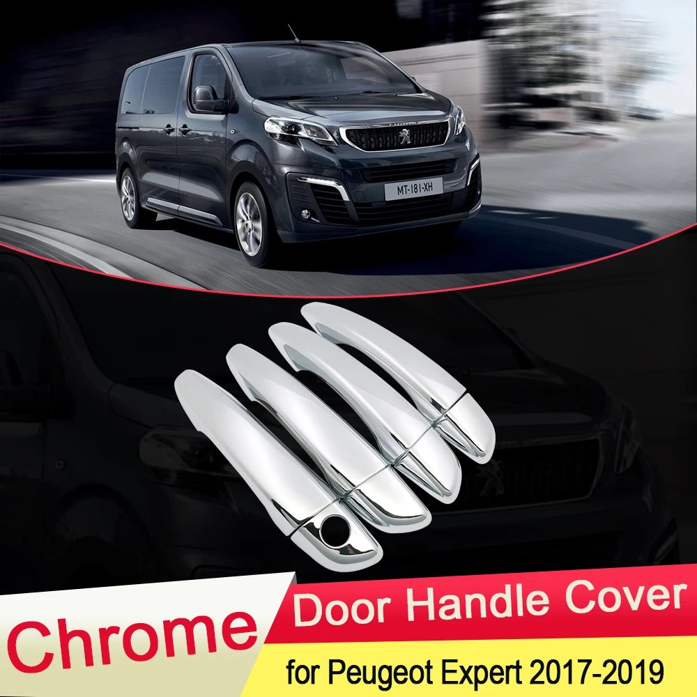 Роскошный хромированный чехол для ручки двери Peugeot Expert Traveller 2017 2018 2019 комплект