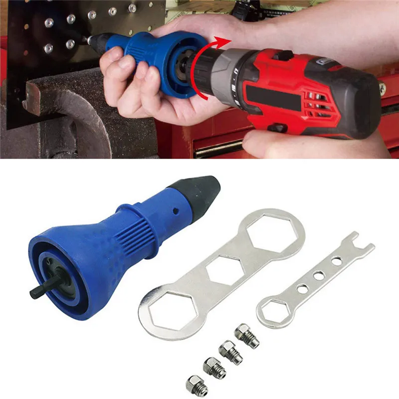 2019 1 Set Rivet Nut Tool Professional Electric Detachable Drill Adapter Insert Drop #0729 | Инструменты