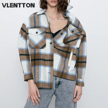 

2020 Spring Autumn Vintage Plaid Shirts Women Long Sleeve Button Oversized Casual Loose Tops And Blouses Ladies Blusas Camisas