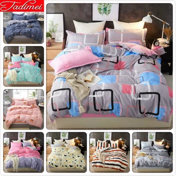 

New Fashion 3/4 pcs Bedding Set Adult Kids Child Soft Cotton Bed Linen Single Twin Full Queen King Size Duvet Cover Bedspreads