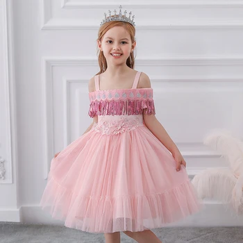 

2019 Girls Summer Dress Kids Dresses For Girls Print Princess Dress Girl Birthday Party And Wedding Dress Elegant 3 6 9 10 Years