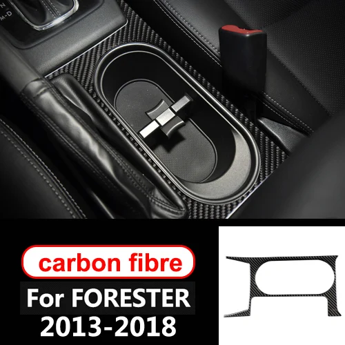 Water cup frame Для Subaru Forester SJ оборудование, панель передач, центральная консоль, декоративные наклейки из углеродного волокна для автомобильной отделки интерьера - Название цвета: Water cup frame