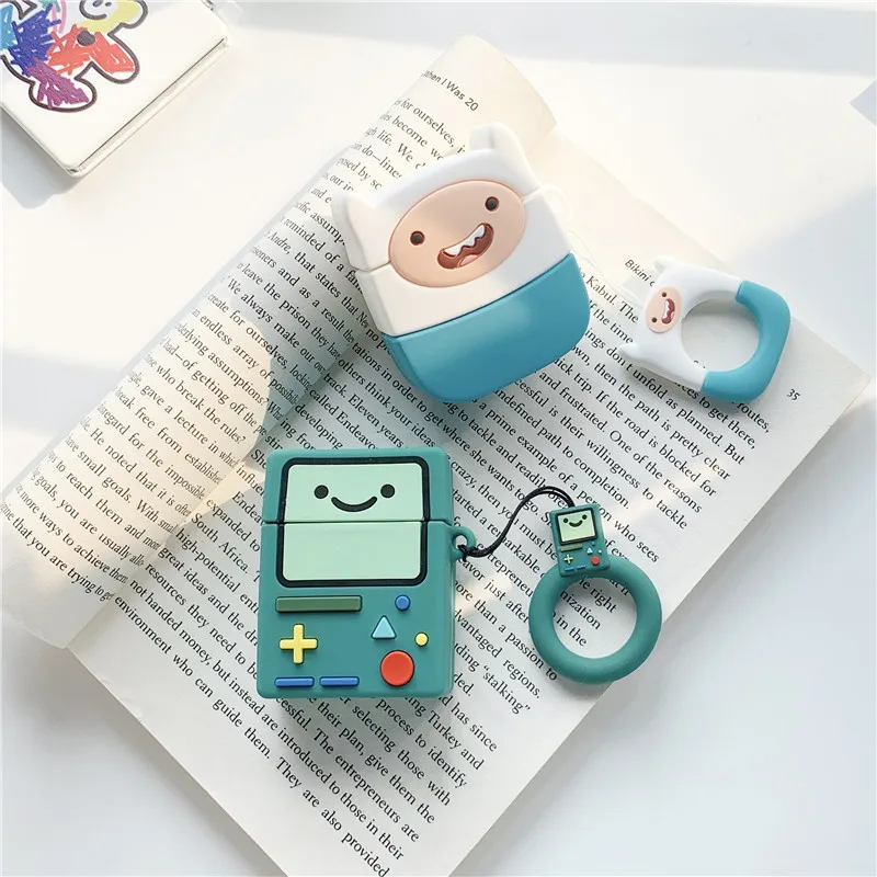 Чехол для наушников Airpods 1 2 с мультяшной игровой машиной и Bluetooth, милый защитный чехол, аксессуары с брелком, стереоскопический дизайн