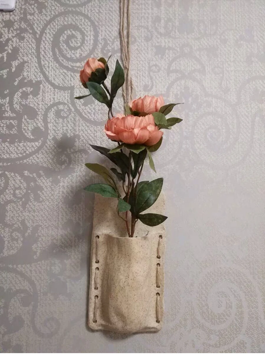 Северное растение настенный цветочный горшок веревочный держатель веревочный настенный домашний сад балкон Декор керамический суккулентный горшок цветочный горшок ваза