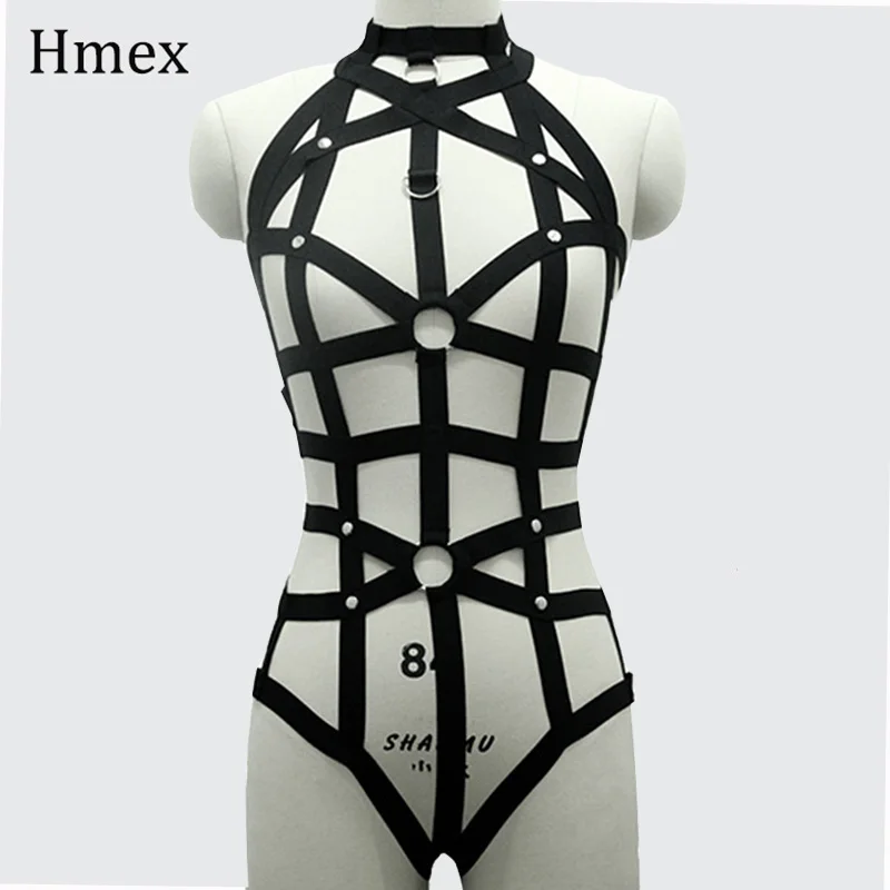 Punk Gothic Women's Body Corset Tie Bra Underwear Belt Set Harness Sexy Garter Bondage Chest Straps Nightclub Party Accessories new fashion women men gothic handmade pu leather harness belts body bondage waist straps punk rock stylish cosplay accessories