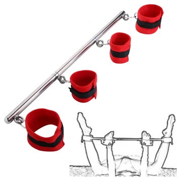 Steel Bondage Kit With Sex Handcuffs Shackles Shibari Rope Bdsm Slave Spreader Restraint Women Sex Toys Torture Sexual SM Tools