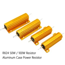 50W 100W Aluminum Power Metal Shell Case Wirewound Resistor 0.01R ~ 100K 1 6 8 10 20 200 500 1K 10K ohm resistance RX24 Igmopnrq