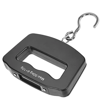 

50Kg Portable Electronic Digital Scale Steelyard Blue Backlight LED Display Luggage Scale Handheld Hanging Scale