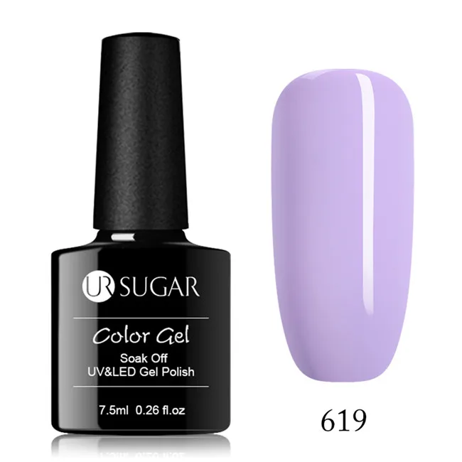 Ur Sugar 7,5 мл Гель-лак для ногтей УФ светодиодный Гель-лак для дизайна Пальцев Гель-лак долговечный Гель-лак для ногтей маникюр - Цвет: 619