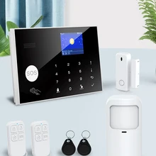 Tugard Tuya Wifi Gsm sistema di allarme di sicurezza antifurto domestico 433MHz app controllo tastiera Touch LCD Kit di allarme Wireless 11 lingue