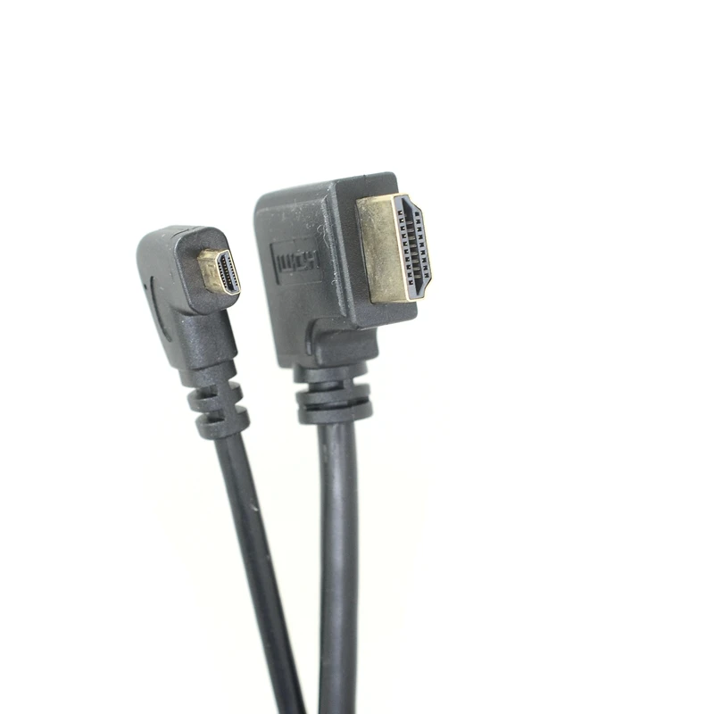 Длина 0,3 м microHDMI(тип D) левый Угловой HDMI(тип A) правый угловой 30 см HDMI 1,4 в