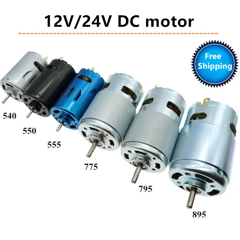 775 DC Мотор DC 12 V-36 V 3500-9000 RPM большой крутящий момент высокой мощности Низкий уровень шума Горячая электронный компонентный двигатель