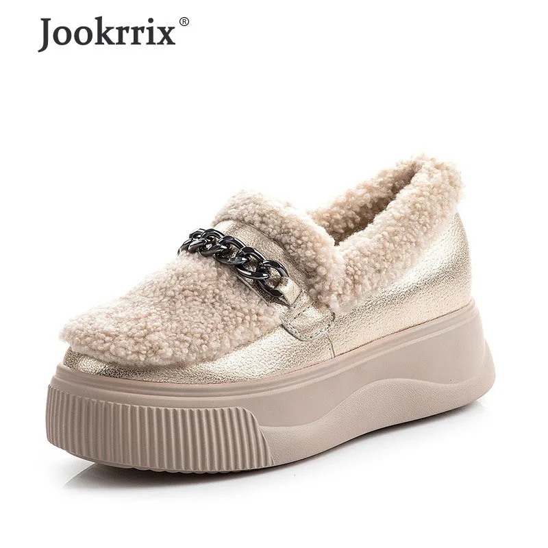 Jookrrix; коллекция года; женская модная обувь из натуральной кожи; удобные женские кроссовки на толстой подошве; обувь на танкетке 7 см