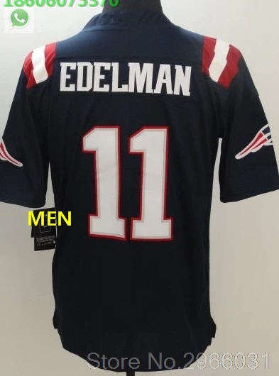 For men Новая Англия A+++ Качественная мужская футболка для взрослых Tom Brady 12 Rob Gronkowski 87 Julian Edelman 11 Brandin Cooks 14 - Цвет: For men