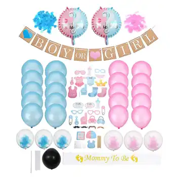 

Baby Shower Decorations It's A Boy Girl Banner Gender Reveal Baby Balloon Birthday Party Decorations Kids Supplies