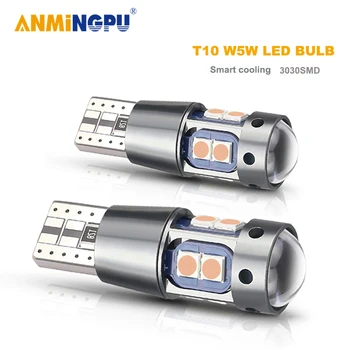 

AMNINGPU 2x Signal Lamp T10 W5W Led 194 168 12V 10SMD 3030Chips Led Lamp T10 Canbus Auto Wedge Light Reading Light Dome Light