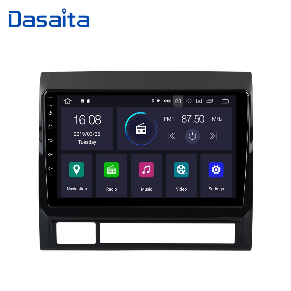 Dasaita " HD экран Android 9,0 автомобильный радиоприемник 1 din для Марка Toyota Tacoma 2011 2012 gps навигация автомобильная стерео мультимедийная система